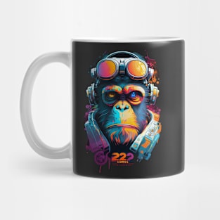 Anime Cyber Ape (Sci-Fi Ape Vintage Retro Future Design Cyberpunk Space Ape) Mug